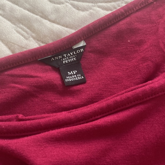 Ann Taylor Medium Petite single shoulder strap red dress - Picture 2 of 4